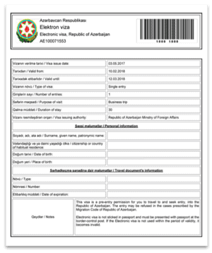 e-Visa Requirements